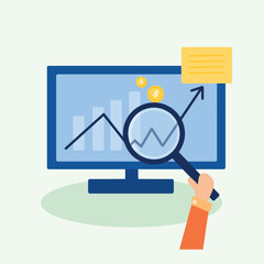 a market analysis design art vector