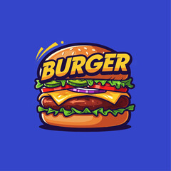 a burger illustration 