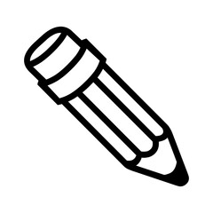 A simple pencil design in black and white, ideal for educational materials, writing projects, or a minimalist stationery logo.