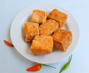 fried tofu on a plate