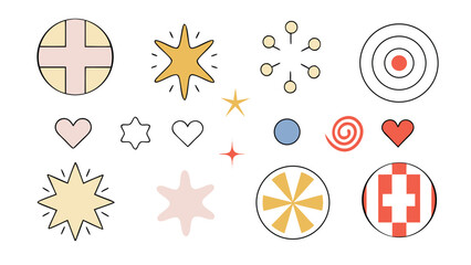 vector illustration of a set of abstract symbols