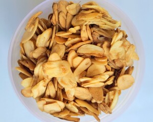 fried garlic chips or fried garlic