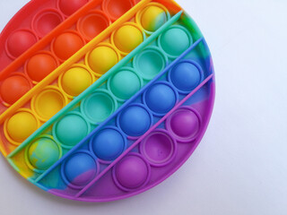 circular pop-it fidget toy. Colorfull pop-it
