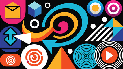 abstract background with colorful circles