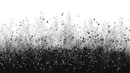 Obraz premium Abstract white splatter on black