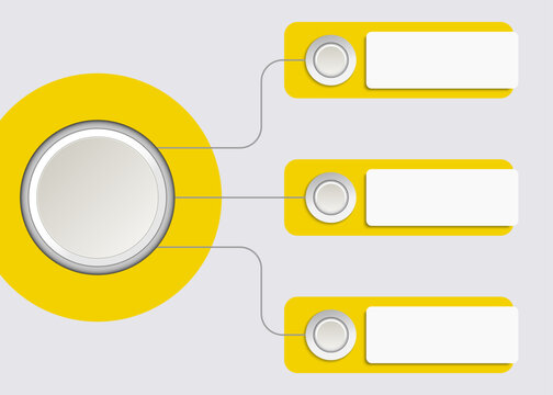 Circular Infographic Timeline with Arrow Steps and Glossy 3D Buttons on Dark Gradient Background