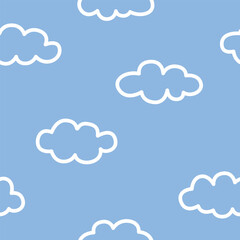 Cloud seamless pattern design for background, wallpaper, textile design, fabric, card, wrapping paper, carpet, notebook, diary cover, blanket, blanket for kids, decorative, and etc.