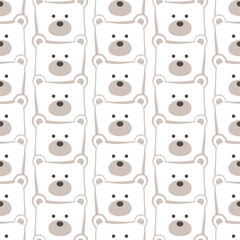 Cute bear seamless  pattern design for background, wallpaper, fabric, textile design, card, wrapping paper, notebook, carpet, diary cover, blanket, blanket for kids, tile design, decorative, and etc.