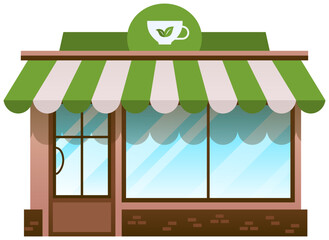 Obraz premium Vector Illustration of Tea Cafe