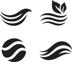 Sea icon wave illustration vector