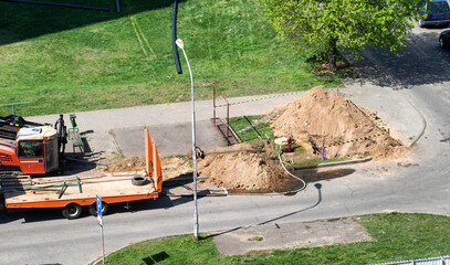 Modern drilling machine for horizontal directional drilling, equipment for laying underground pipes...
