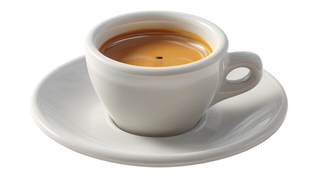 A white coffee cup with a small hole in the center - Powered by Adobe