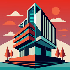 Obraz premium vector illustration of a house