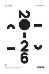 A vibrant and modern design showcasing the year 2026 in a dynamic color combinations