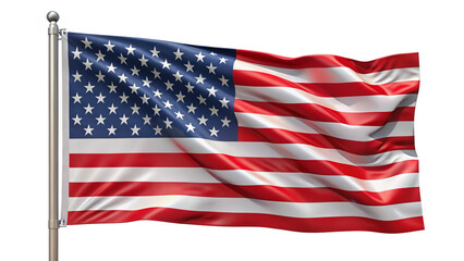 Fototapeta premium USA flag isolated on white background 