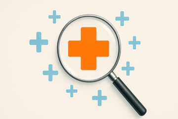 Fototapeta premium Health Discovery through Innovation Medical Research Clean Pastel Background Positive Diagnosis Concept