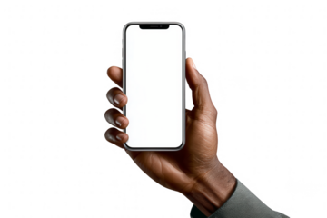 Hand holding a smartphone with blank screen (21)