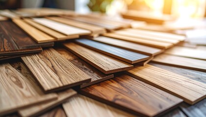 Wooden flooring samples