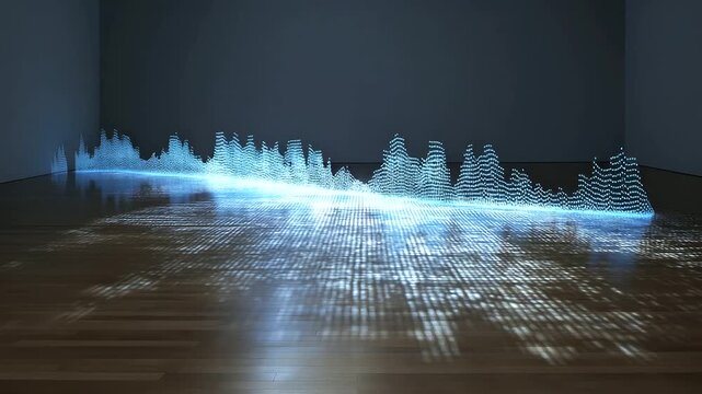 High-Tech Fiber Grid Responding to Sound Waves in Visual Rhythm