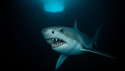 Naklejka premium Shark's Blue Abyss Tour