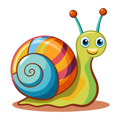 snail on a white background