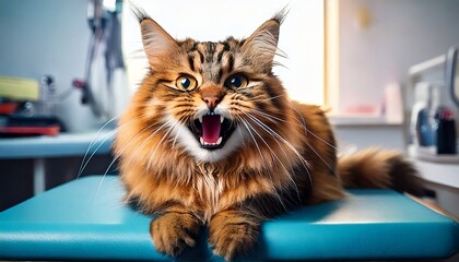 Angry Cat at Vet Clinic
