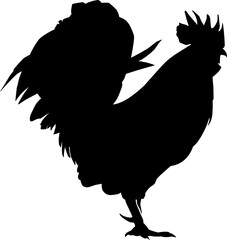 silhouette of a rooster