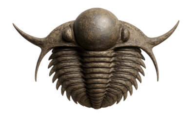 Dikelocephalus trilobite having large, convex glabella and extended genal spines