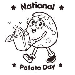 NATIONAL POTATO DAY vector illustration