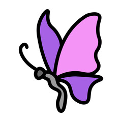 Butterfly Vector Filled Icon Design