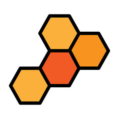 Honeycomb Vector Filled Icon Design