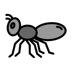 Ant Vector Filled Icon Design