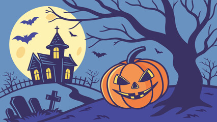 Horror and Fun Halloween Color Illustration