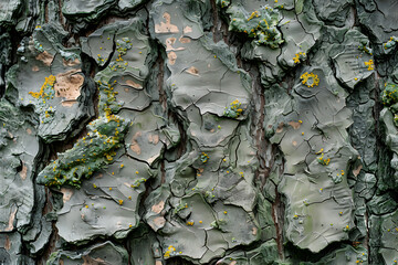 Detailed macro of rough tree bark texture with