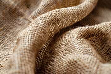 Detailed photograph of linen fabric weave natural