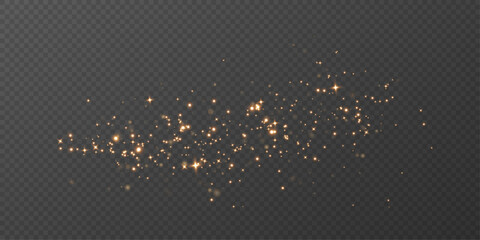 Magic golden dust PNG on transparent background. Glowing sparkles perfect for Christmas, winter holidays, New Year cards, and festive overlays. © Ольга Боярина