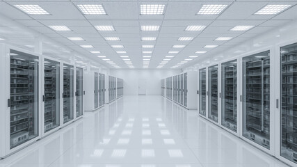 Server room maintaining network connectivity in modern data center