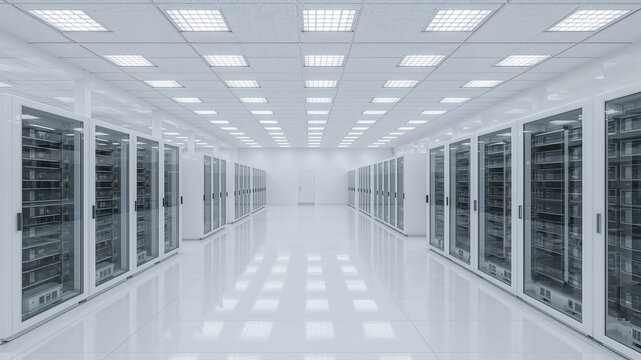 Server room maintaining network connectivity in modern data center