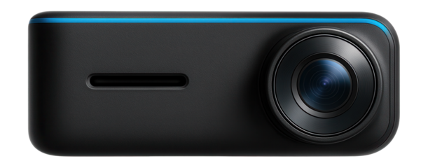 Dash cam with external storage slot and continuous recording capability