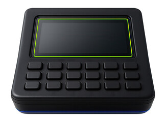 Ergonomic dispatcher panel with angled display and tactile feedback buttons