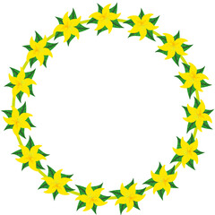 Bright star-shaped floral loop