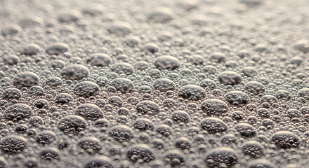 Macro Photo Captures Dense Water Droplets Forming a Shiny Surface Texture Pattern Detail