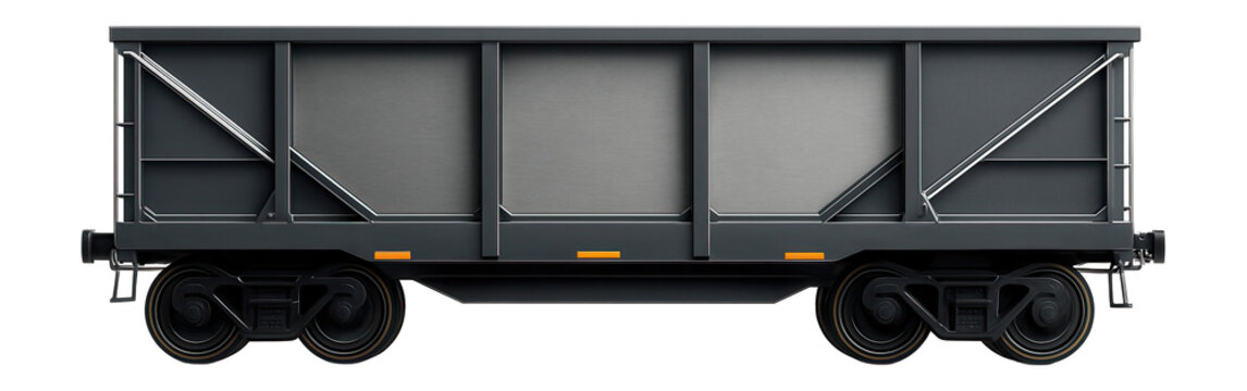 High-capacity gondola car with multiple interior partitions and side bracing