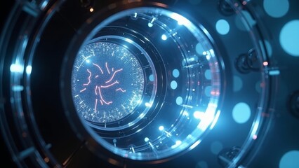 Microscopic scenes of technological instruments