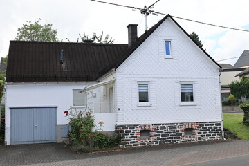 Blick in das Zentrum der Stadt Rennerod im Westerwald	