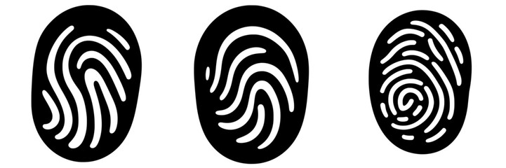 A fingerprint serves as a logo in a modern illustration representing a secure lock for advanced security