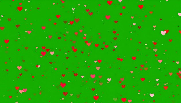 Animated hearts on a green background (1)