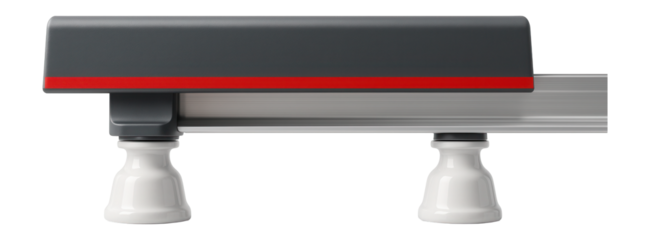 Third rail power supply system with protective cover and insulator mounts