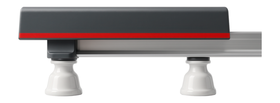 Third rail power supply system with protective cover and insulator mounts