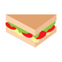 Sandwich Vector Flat Icon Design